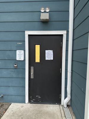 Only door that locked BUT Can only be open from the inside