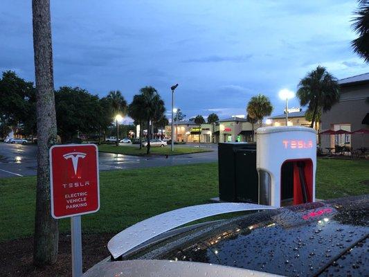 Great Supercharger location - lots of good food options.