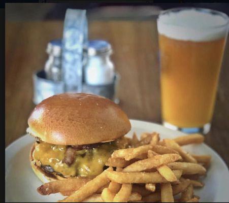 Cheese Burger and Fries