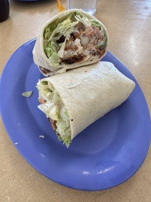 Chicken B.L.T. wrap