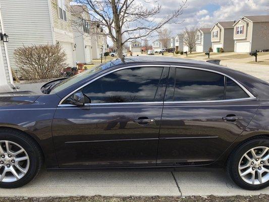 Window Tint 15% on front 5% on rear