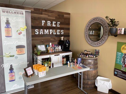 Free sample area