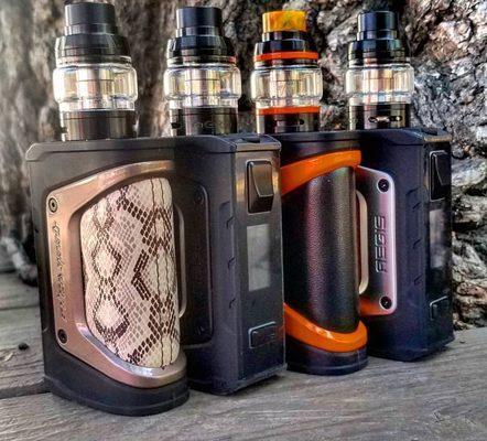 The Aegis Legend This dual 18650 mod sports 200 Watts and the included Super Mesh tank!