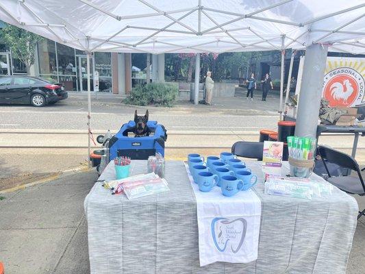 Portland dentistry, South Waterfront Dental, at your local South Waterfront farmers market!