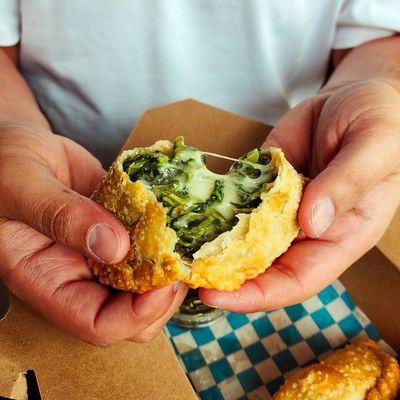 Spinach and Cheese Empanada IG: @sheeshgrindz