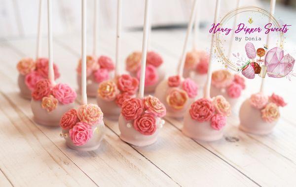 Floral cake pops