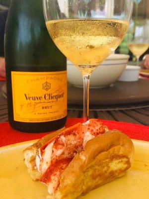 Lobster and Veuve...nice combo to celebrate the 4th of July.