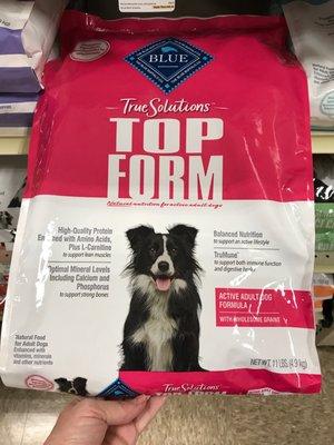 Blue Buffalo new dog food. Top Form True Solutions includes TruMune! Google it. TruMune supports immune function and digestive health!