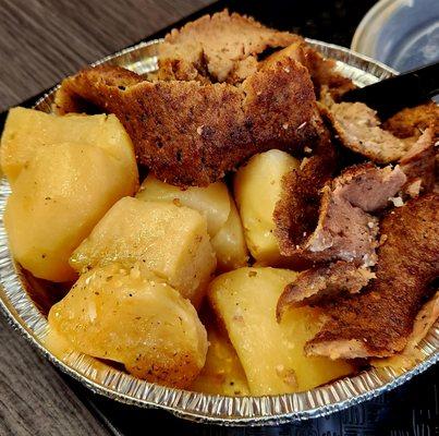 Beef Lamb Gyro Platter w/lemon potatoes ~ 8.23.23