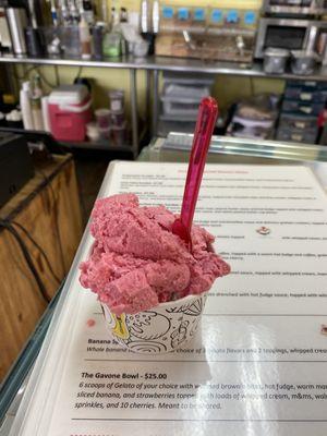 Raspberry ice cream