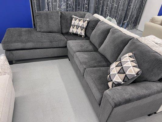 Charcoal Gray L Sectional