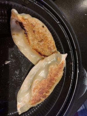 Potstickers.  Some have been eaten already....