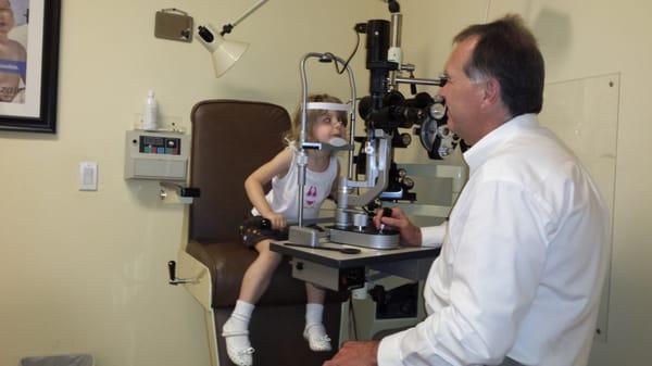 My child's first eye exam with Dr. Gilbert!