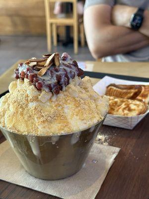 10/10 bingsu! | Large (Injeolmi) and Red Bean | Custard Taiyaki