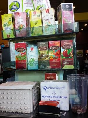 Nice tea selection and easy to view