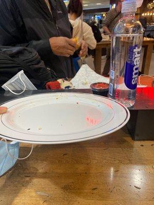 REUSABLE PLASTIC PLATES BEING ASKED TO BE TRASHED AFTER ONE USE