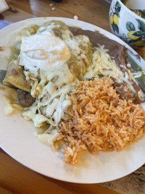 Two enchilada plate