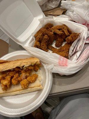 Shrimp poboy was over stuffed with shrimp, delicious! definitely coming back