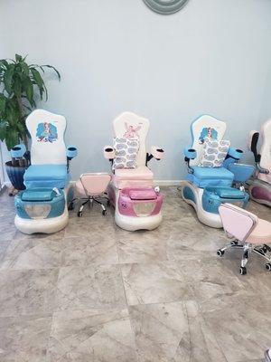 Princess Pedi Chairs - how cute!