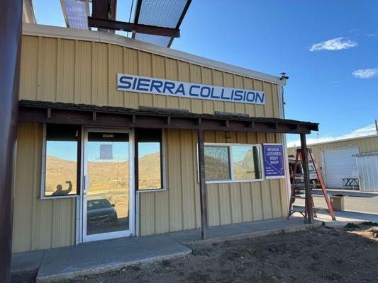 Front door of Sierra Collision