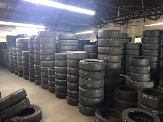 Clean used tires