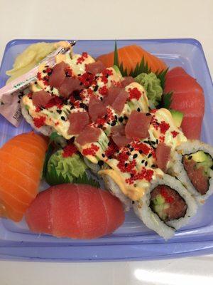 Spicy Tuna, Tuna, Salmon Combo