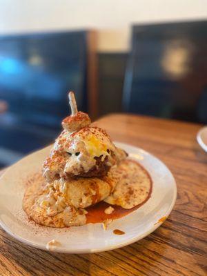 Chicken 'N Biscuit 'N Gravy Stack: Kryptonite Style