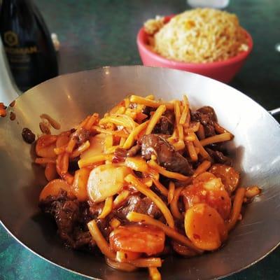 Shrimp & Beef in Garlic Sauce