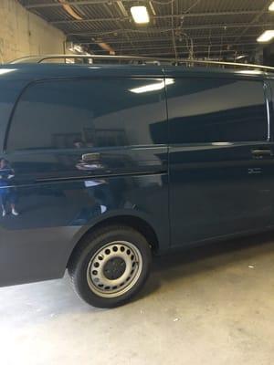 Cargo van before parkway Windows installed