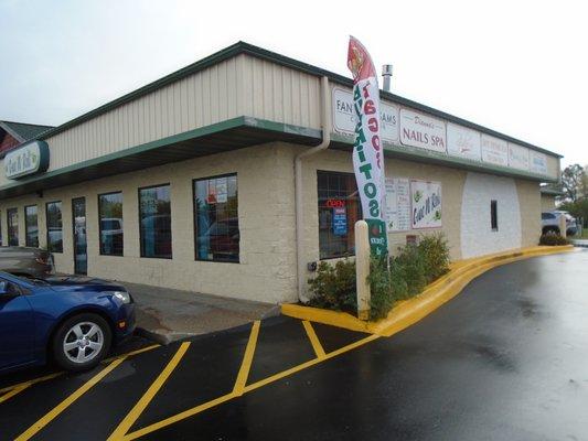 Another view of the building - showing the drive-through window on the west side.