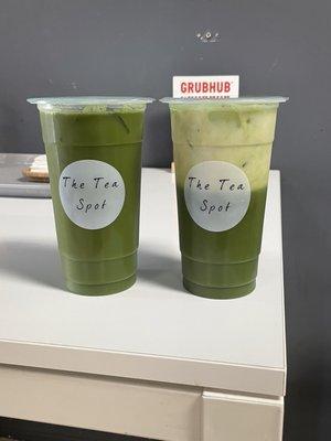 Thai green tea and matcha