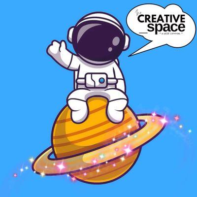 Creative Space Spaceman Logo on Planet