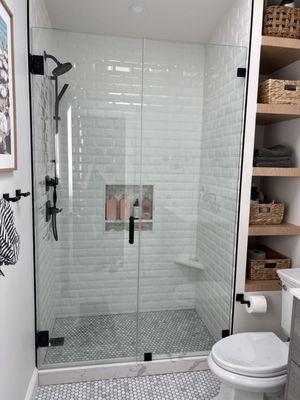 Frameless shower in Tiburon