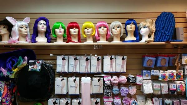 Colorful fun WIGS, and tons of BALLET accessories