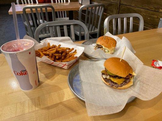 Seasoned  Fries - Small, pinwheel (bottom right), early bird (top right)