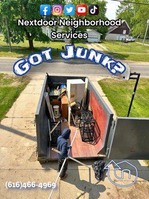 Got Junk? We are your go-to for all junk removal and hauling needs!