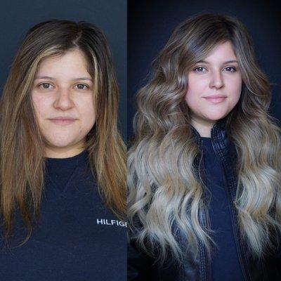 Before and after by hairstylist : Cami @hairjunkies salon