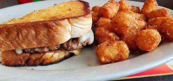 Wayne's burger and tater tots. Can't beat it! Great burger.