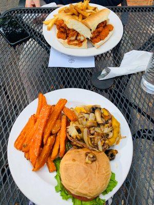 Buffalo Chicken Sandwich & Virginian Burger