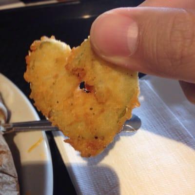 Heart shaped fried pickle (not on the menu but it should be)