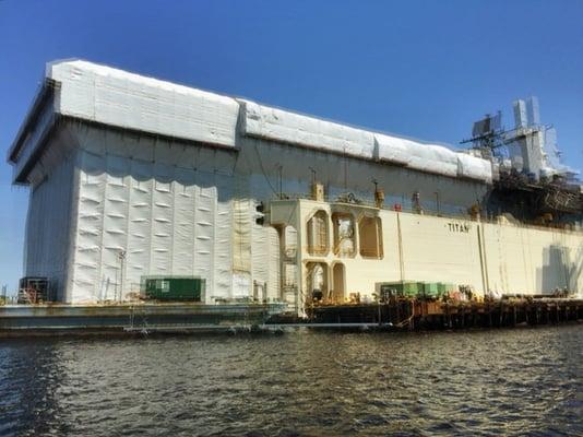 Dry dock ship