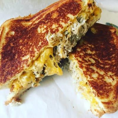 Crabby patty Grilled Cheese