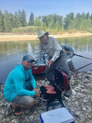 The guides were super fun and knew where this fish liked to hang out!  Plus they made a nice BBQ lunch ashore each day.