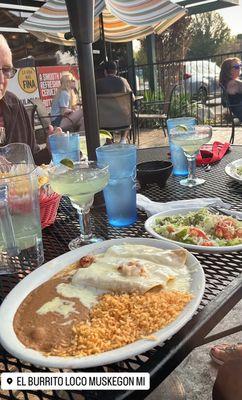 Shrimp enchilada dinner!