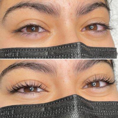 Lash lift with color