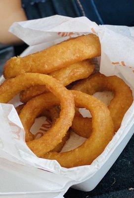 Side order of onion rings. $3.79.