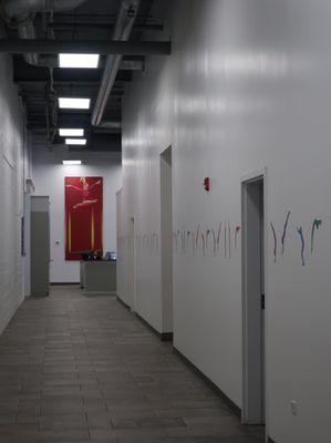 Large facility, and this corridor leads to gymnastics and dance rooms.