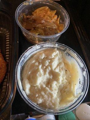 Mashed potatoes and cabbage