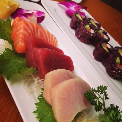 Sashimi appetizer and health roll