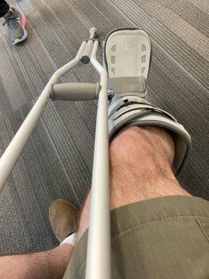 New Crutches to go along with my boot ...